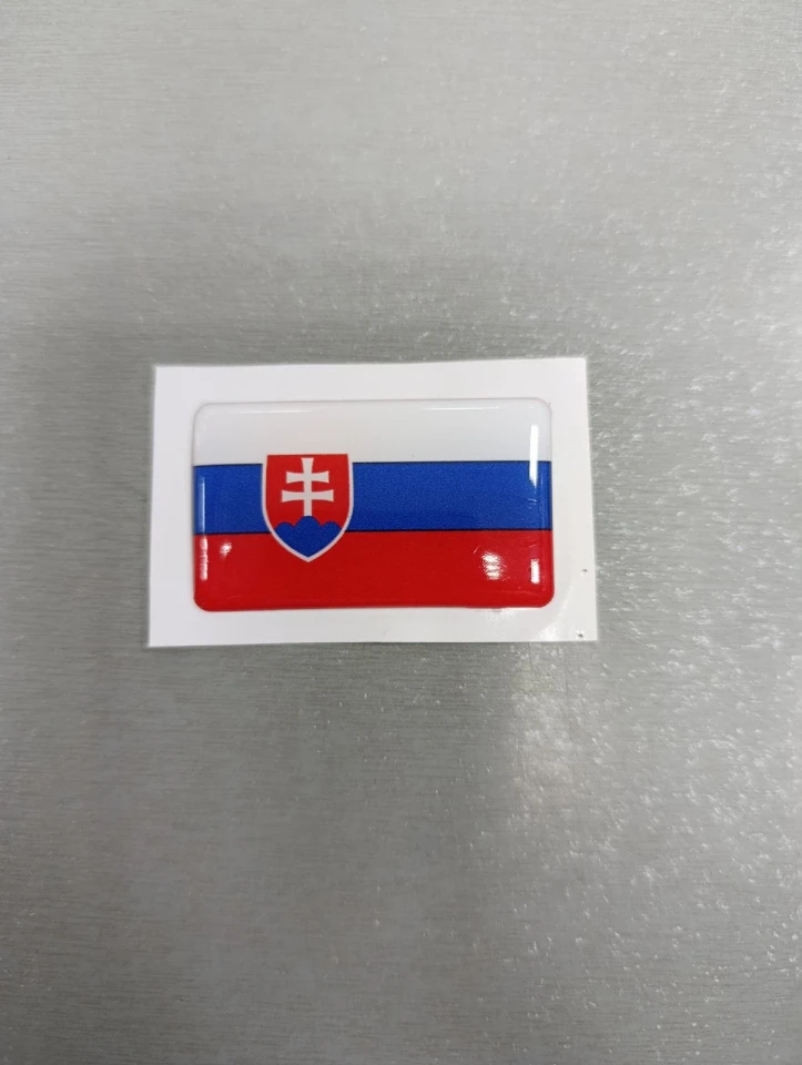 3D Наклейка силиконовая флаг Словакии (5х3 см)