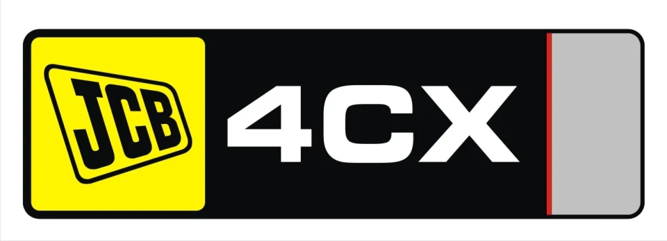Наклейка вінілова JCB 4CX (44х13.5 см)