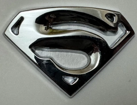 3D Наклейка металева «Superman» (50×35 мм, хром)