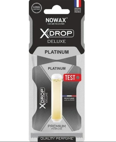Ароматизатор целюлозний з капсулою Nowax серія X Drop Delux - Platinum (Платина)