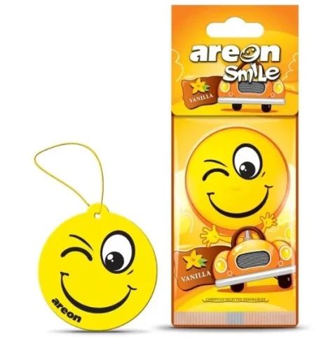 Ароматизатор повітря підвісний ялинка Areon SMILE DRY Vanilla (Ваніль)