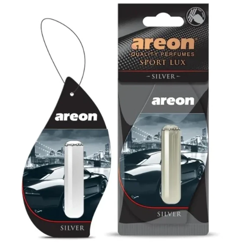 Ароматизатор воздуха подвесной гель Areon SPORT LUX Liquid Silver (Серебро) 5мл