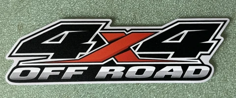 Наклейка вінілова 4x4 OFF ROAD (19,5х5.5 см) чорний/сірий/червоний