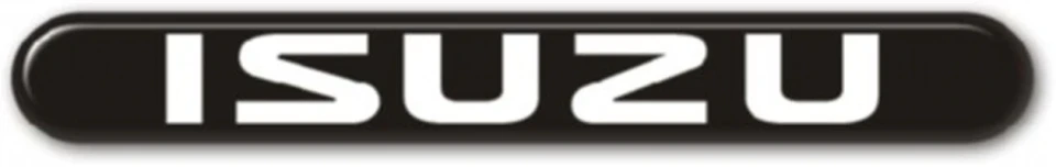 3D Наклейка силіконова ISUZU (11х1.4 см) чорний хром