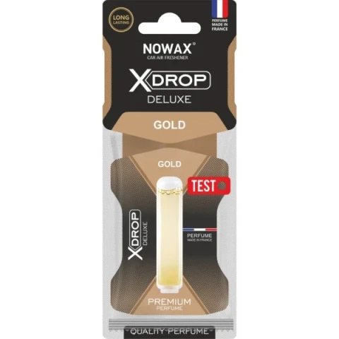 Ароматизатор целюлозний з капсулою Nowax серія X Drop Delux - Gold (Золото)