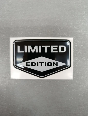 3D Наклейка силіконова LIMITED edition (6,5х4,3 см) чорна з сірим