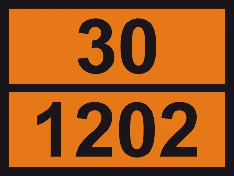 Наклейка вінілова Інформаційна таблиця небезпечного вантажу 30-120 (40х30 см) помаранчева ADR