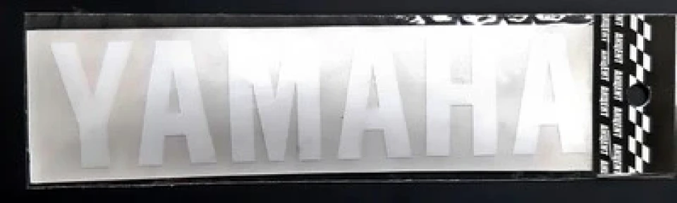 Наклейка вінілова Yamaha (15х3,5см)(плоттер) белая