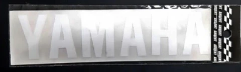 Наклейка вінілова Yamaha (15х3,5см)(плоттер) белая